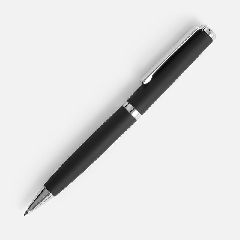 Ручка шариковая Inkish Chrome в футляре, черная с логотипом