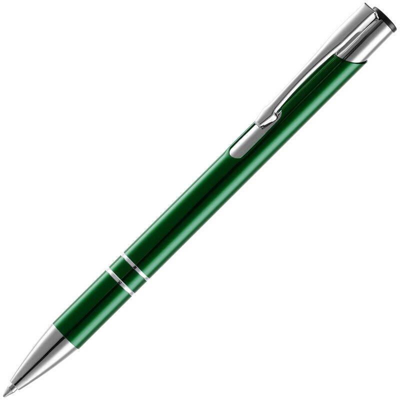 Ручка шариковая Keskus, зеленая с логотипом