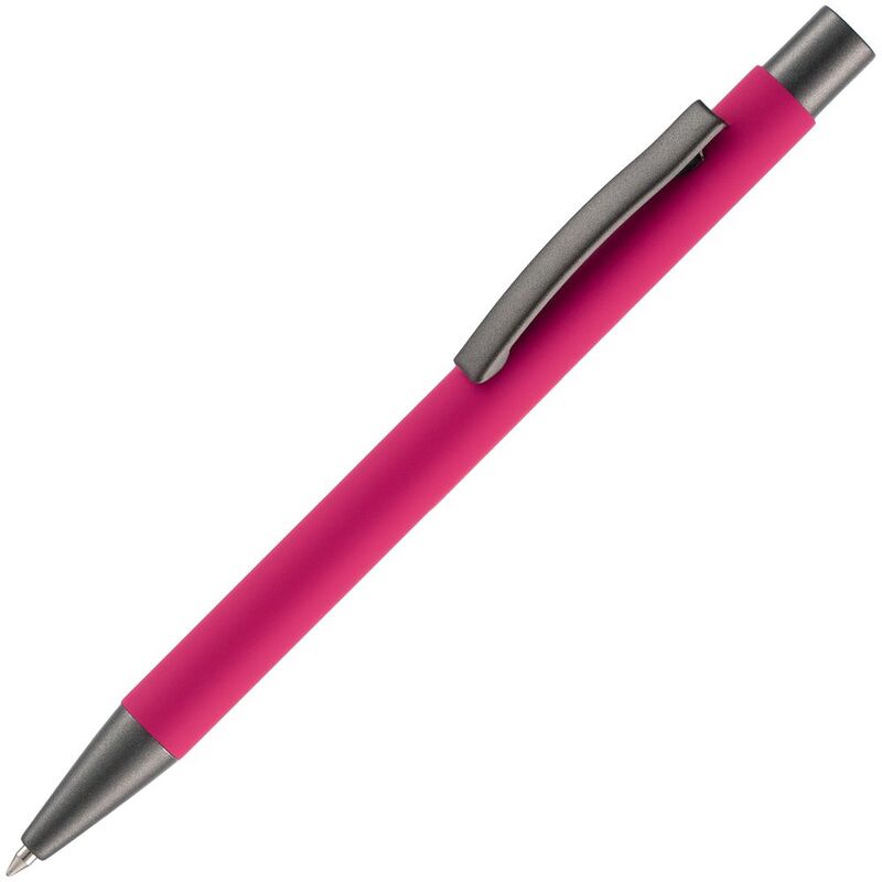 Ручка шариковая Atento Soft Touch, розовая с логотипом