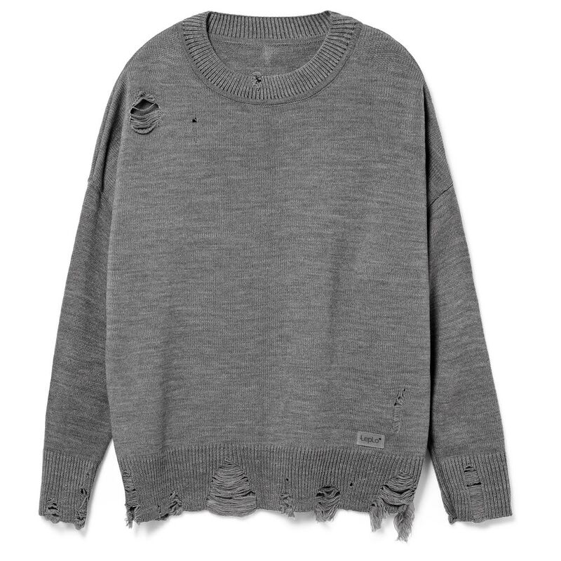 Джемпер оверсайз унисекс Grunge в сумке, серый, размер L/XL с логотипом