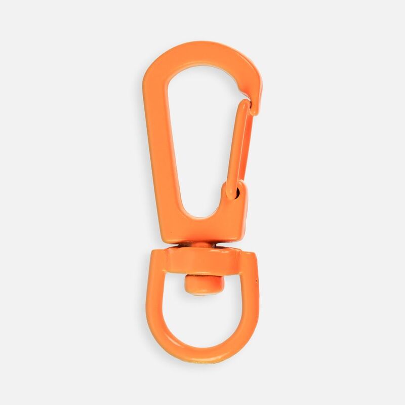 Застежка-карабин Snap Hook, S, оранжевый неон с логотипом