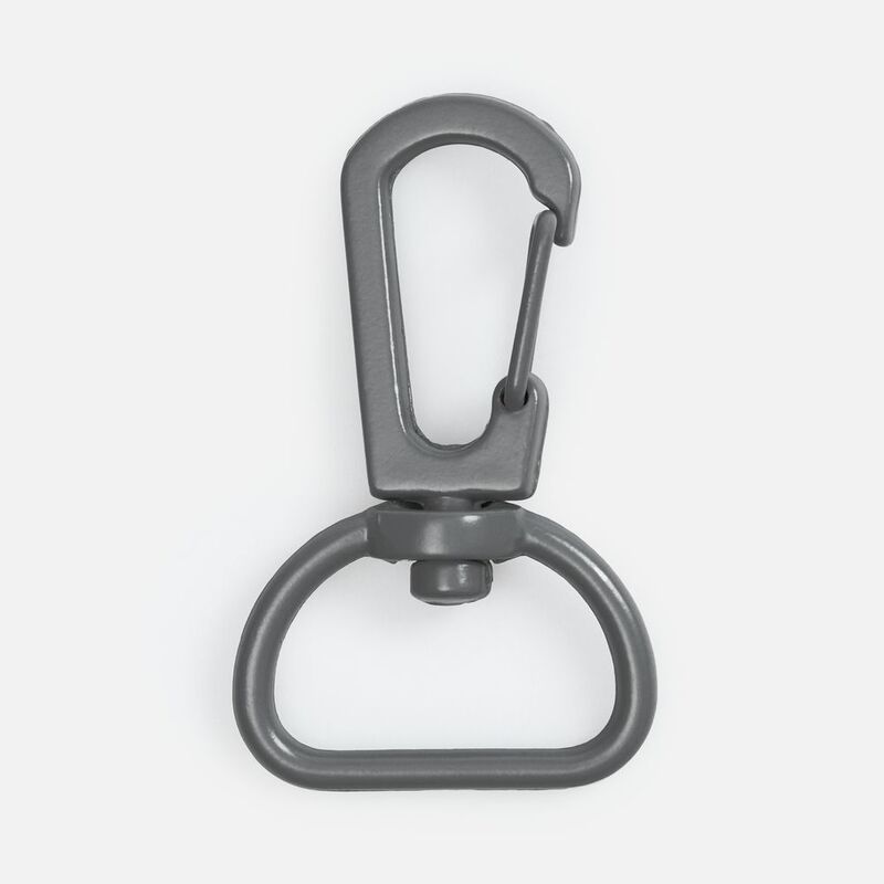 Застежка-карабин Snap Hook, M, серая с логотипом