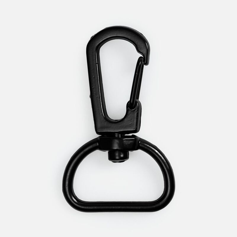 Застежка-карабин Snap Hook, M, черная с логотипом