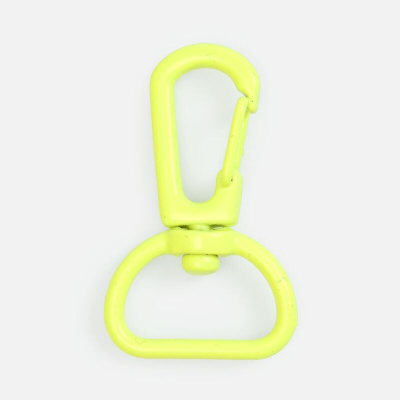 Застежка-карабин Snap Hook, M, желтый неон с логотипом