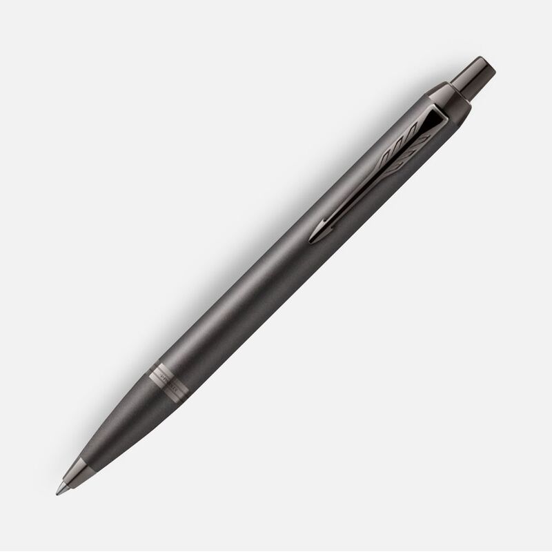 Ручка шариковая Parker IM Professionals Monochrome Titanium, темно-серая с логотипом