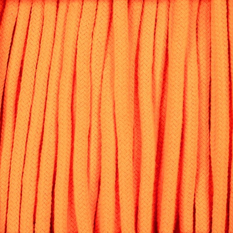 Круглый шнур Lasso S, оранжевый неон, 10 см с логотипом