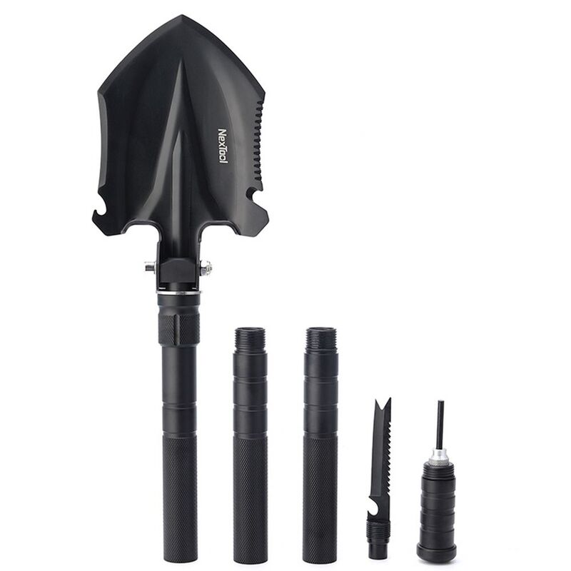 Многофункциональная лопата Nextool NE20206, черная с логотипом