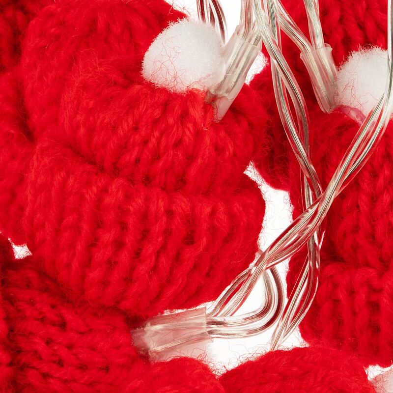 Гирлянда Cosy Poms, красная с логотипом