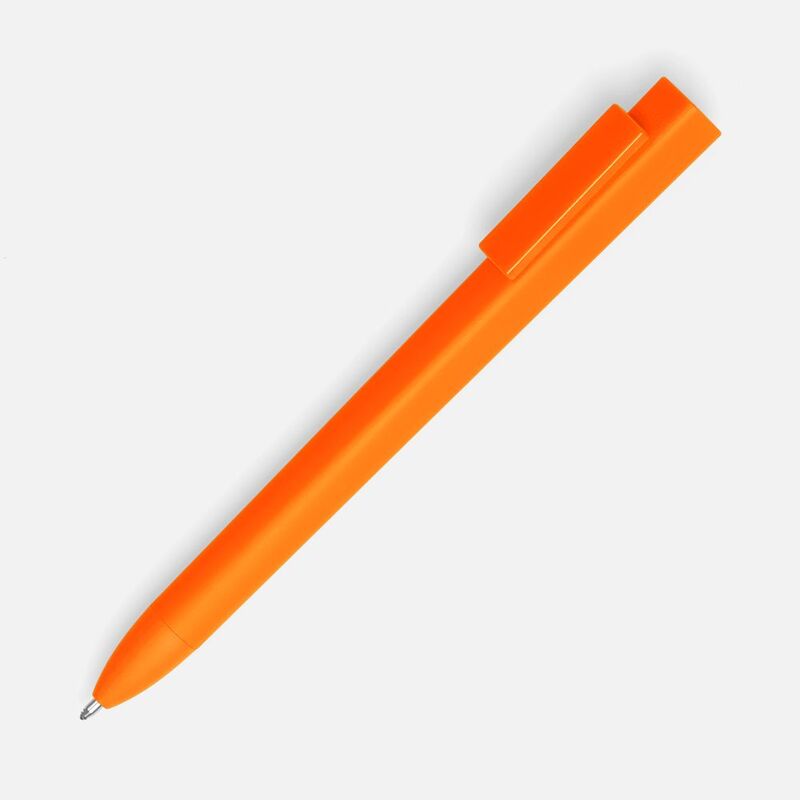 Ручка шариковая Swiper SQ Soft Touch, оранжевая с логотипом