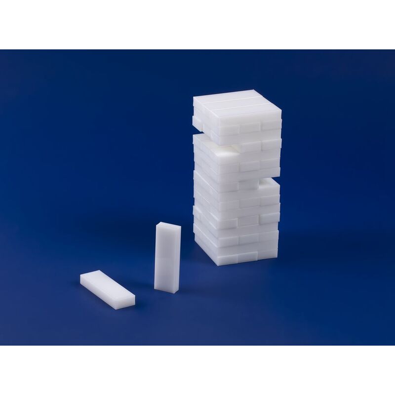 Игра Acrylic Tower, белая с логотипом