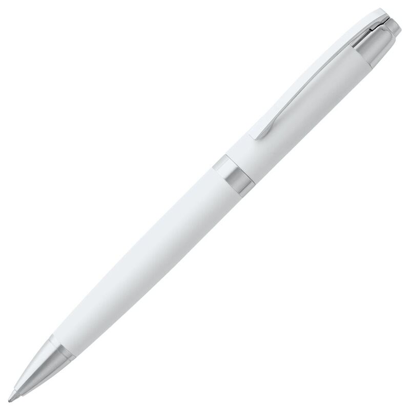 Ручка шариковая Razzo Chrome, ver.2, белый с логотипом