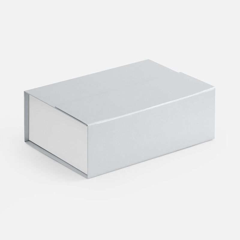 Коробка Bicolor Case, белая с серым с логотипом