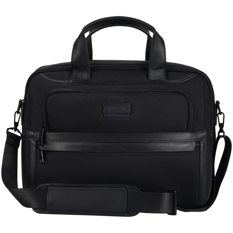 Сумка для ноутбука Santiago Nylon, черная с логотипом