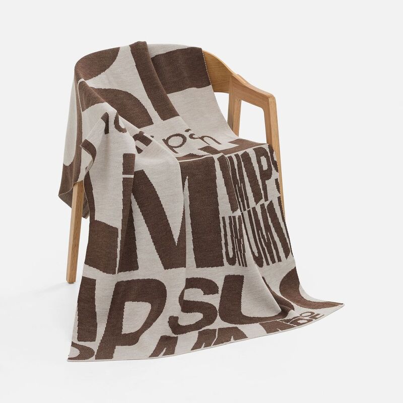 Плед на заказ Tricksy Net, 2 цвета, S, полушерсть с логотипом
