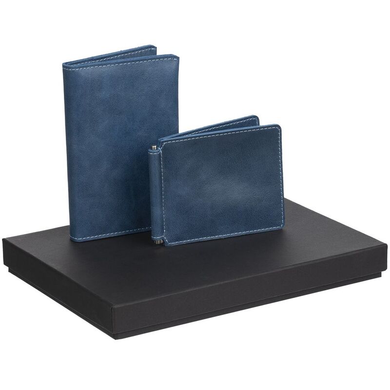 Набор Apache Billfold, синий с логотипом