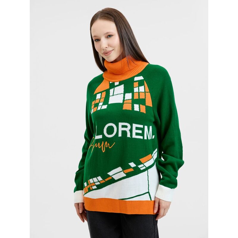 Свитер на заказ Tricksy Net Reglan, акрил, размер XXL с логотипом