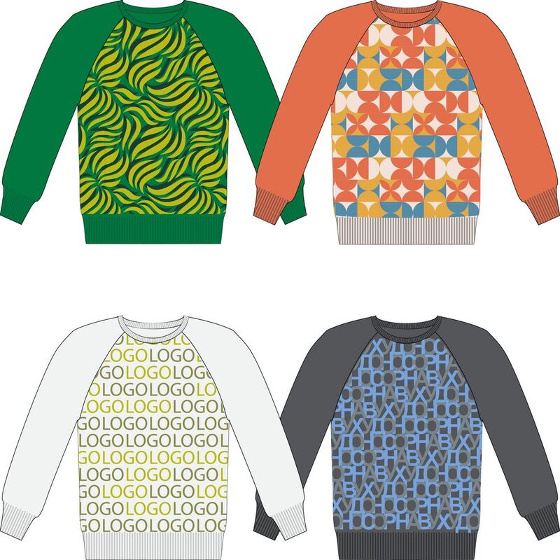 Джемпер на заказ Tricksy Net Reglan, полушерсть с логотипом