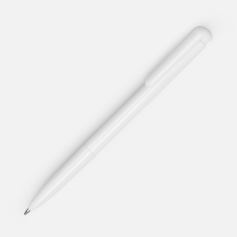 Ручка шариковая Penpal, белая с логотипом
