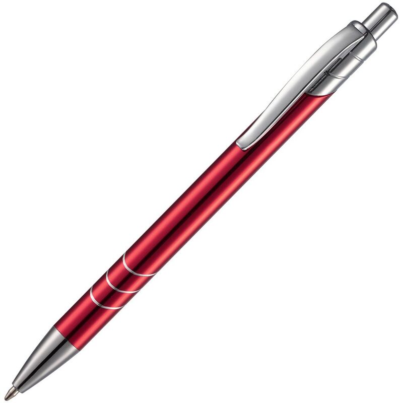 Ручка шариковая Undertone Metallic, красная с логотипом