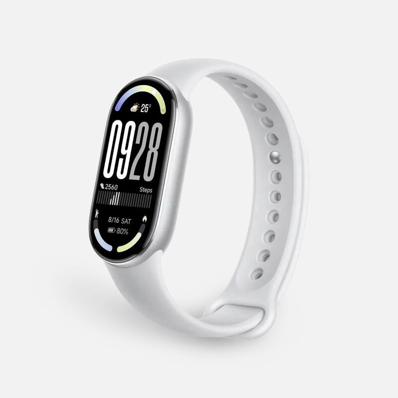 Фитнес-браслет Xiaomi Smart Band 10, серебристый с логотипом