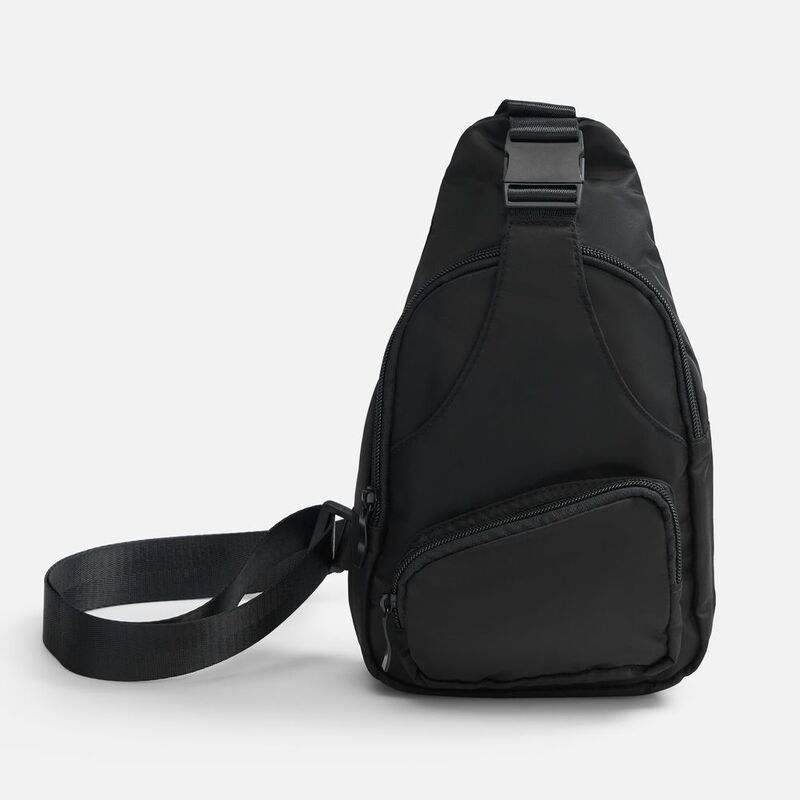 Спортивный кросс-боди рюкзак Bagventure, черный с логотипом