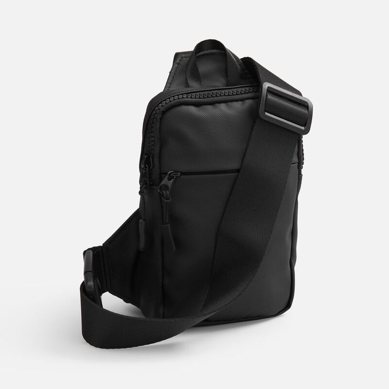 Спортивная кросс-боди сумка UrbanHike, черная с логотипом
