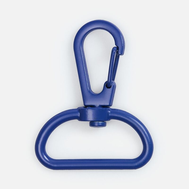 Застежка-карабин Snap Hook, L, синяя с логотипом