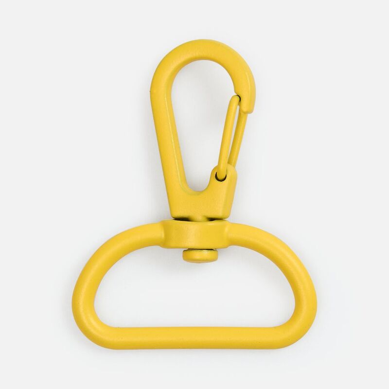 Застежка-карабин Snap Hook, L, желтая с логотипом