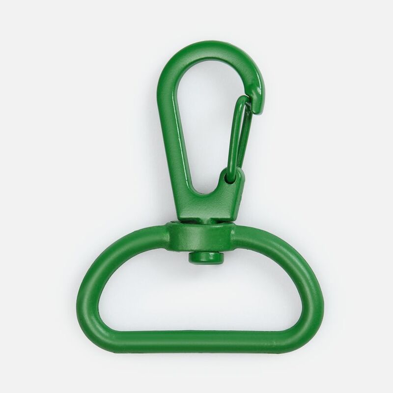 Застежка-карабин Snap Hook, L, зеленая с логотипом