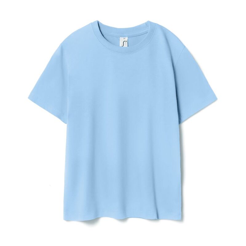 Футболка детская Regent Kids 150 голубая, на рост 106-116 см (6 лет) с логотипом