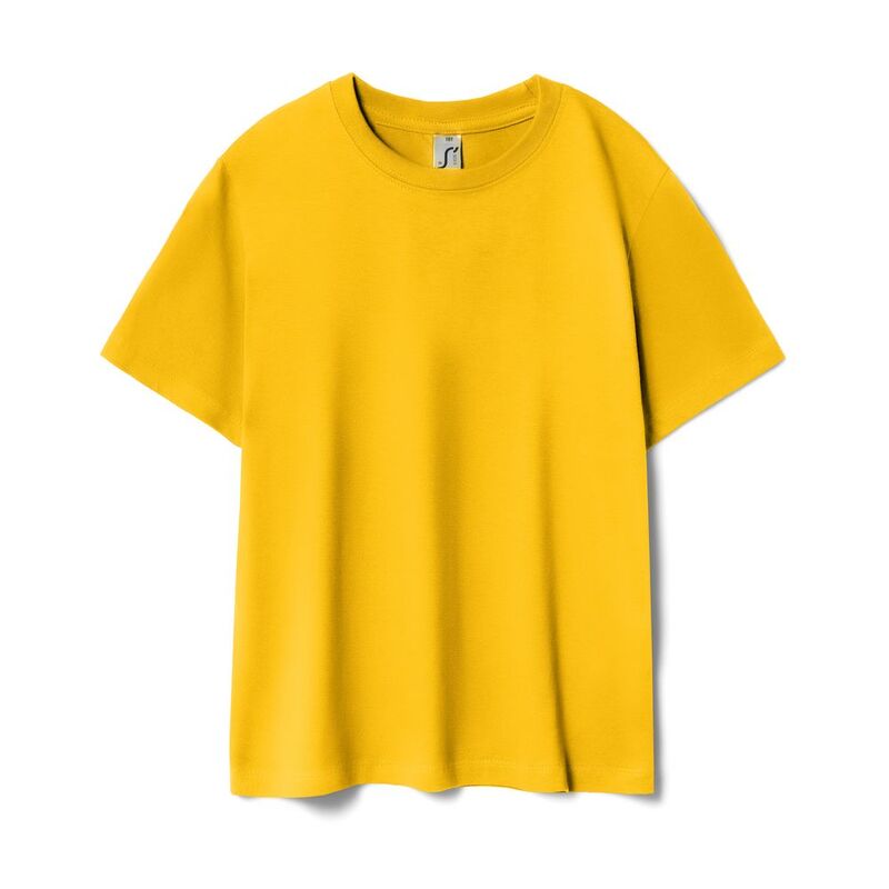 Футболка детская Regent Kids 150 желтая, на рост 96-104 см (4 года) с логотипом