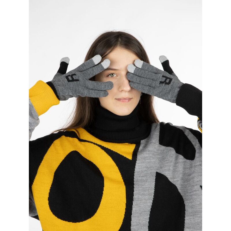 Сенсорные перчатки на заказ Guanti Tok, полушерсть, размер L/XL с логотипом
