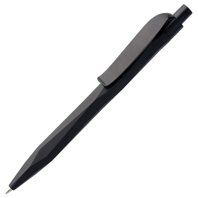Ручка шариковая Prodir QS20 PMP-P, черная с логотипом