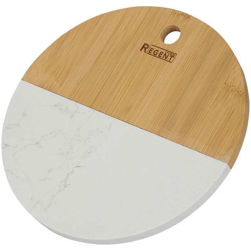 Доска разделочная Linea Bamboo, круглая с логотипом