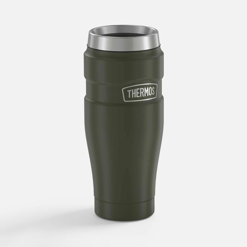Термокружка King 470, хаки с логотипом