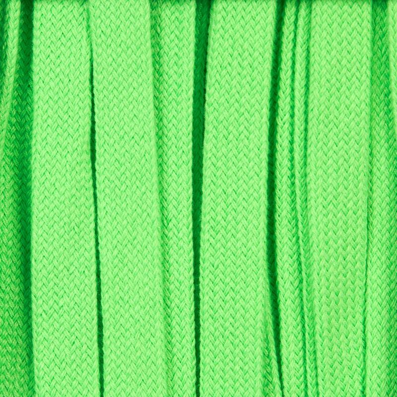 Плоский шнур Cord XL, зеленый неон, 160 см с логотипом