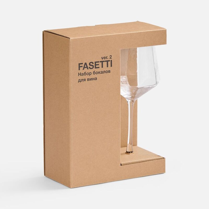 Набор из 2 бокалов для вина Fasetti, ver.2 с логотипом