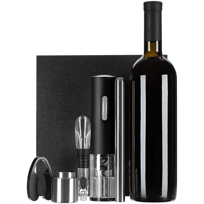 Винный набор Wine Diesel, черный с логотипом