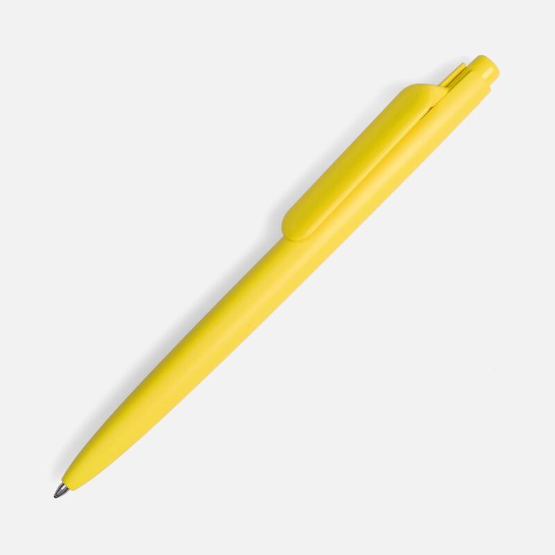 Ручка шариковая Prodir DS11 PMP, желтая с логотипом