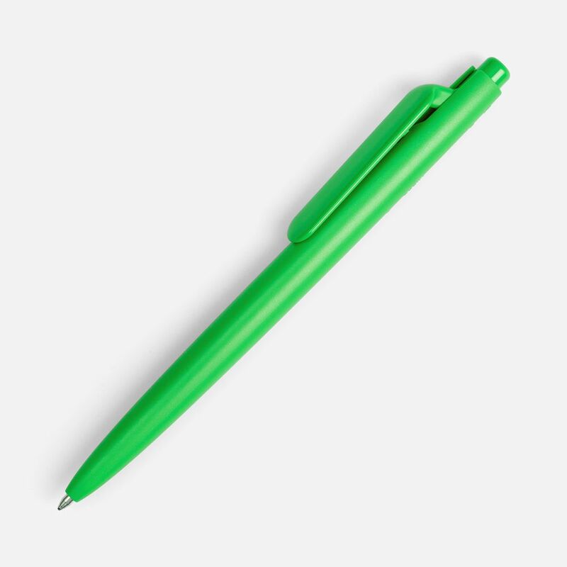 Ручка шариковая Prodir DS11 PMP, зеленая с логотипом