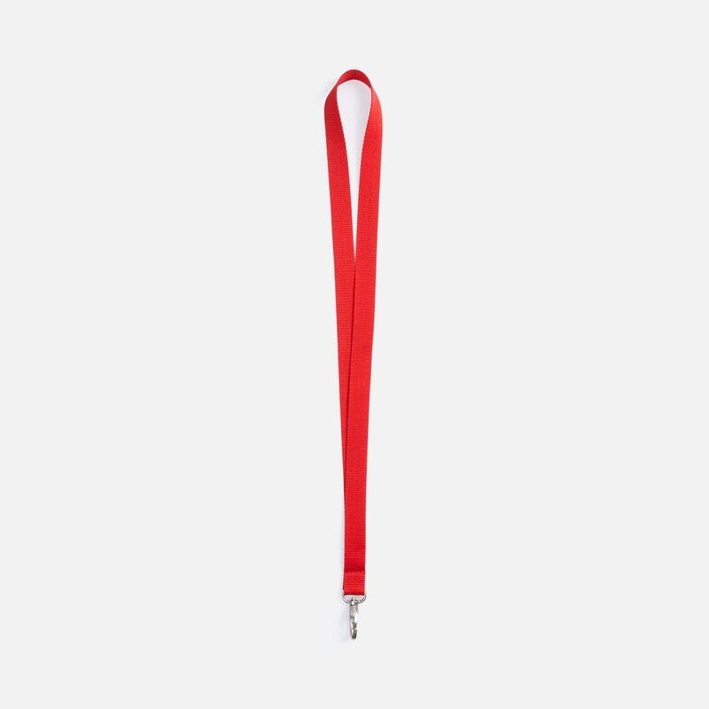 Лента для бейджа Pin, красная с логотипом