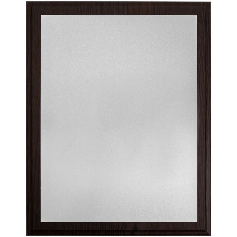 Плакетка Plaque XL, венге с серебристой пластиной с логотипом
