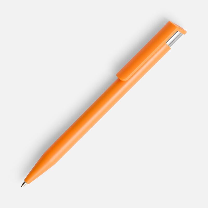 Ручка шариковая Tippo, оранжевая с логотипом