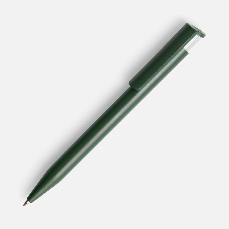 Ручка шариковая Tippo, зеленая с логотипом