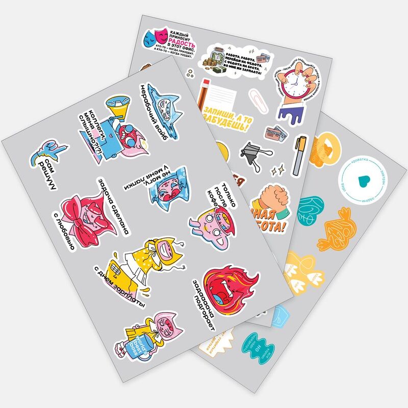 Наклейки ПВХ Sticker Pack на заказ, L с логотипом
