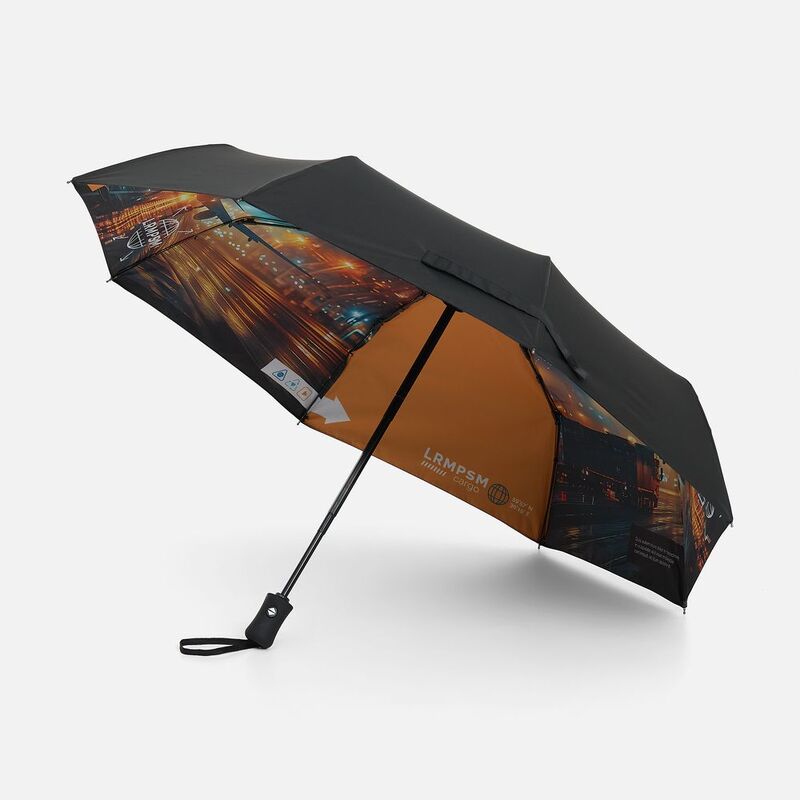 Зонт складной Monsoon с полной запечаткой купола изнутри на заказ с логотипом