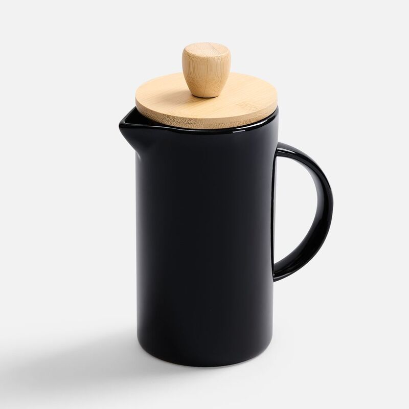 Френч-пресс Ceramero, черный с логотипом
