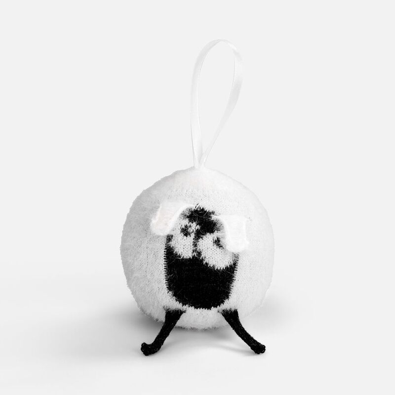 Вязаный шарик Sheeply, белый с логотипом
