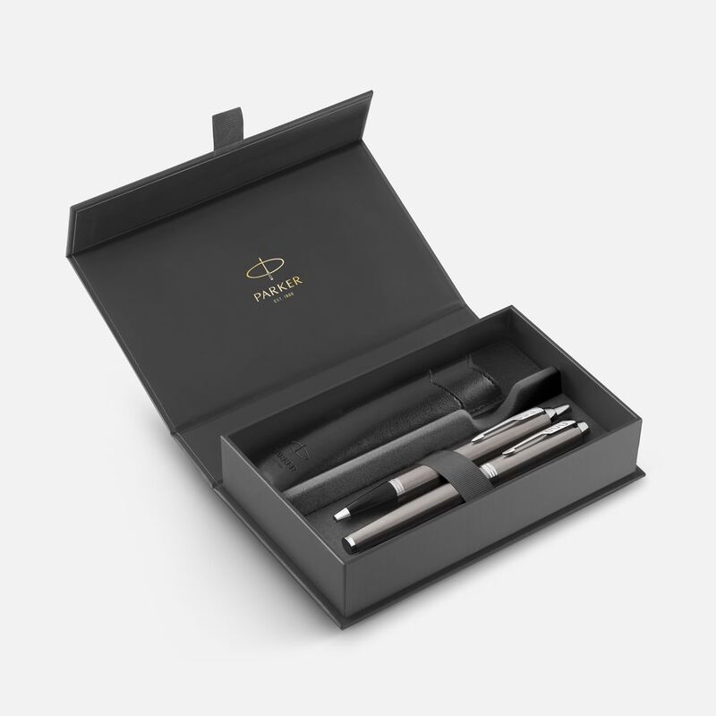 Набор Parker IM Essential Stainless Steel CT, серебристый с логотипом