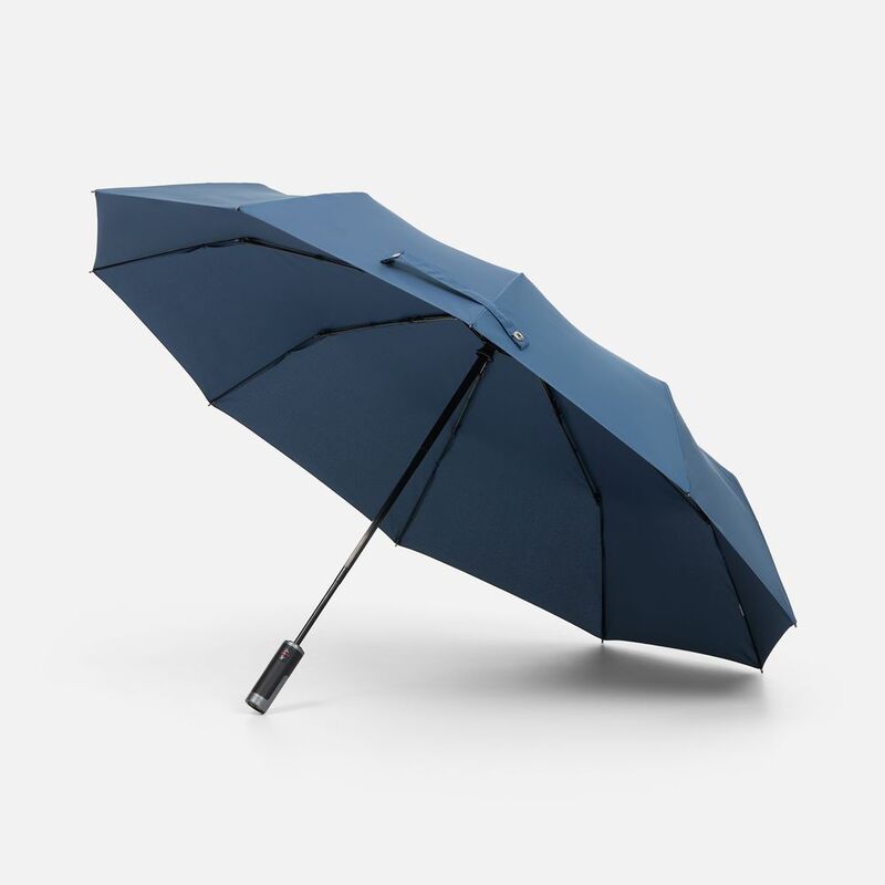 Зонт складной Regenfall, темно-синий с логотипом